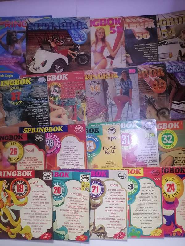 20x SPRINGBOK HIT PARADE VINYL'S IN VERY GOOD TO EXCELLENT  COND. - SEE BELOW FOR INFO.