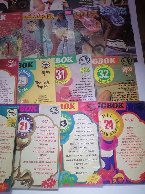 20x SPRINGBOK HIT PARADE VINYL'S IN VERY GOOD TO EXCELLENT  COND. - SEE BELOW FOR INFO.