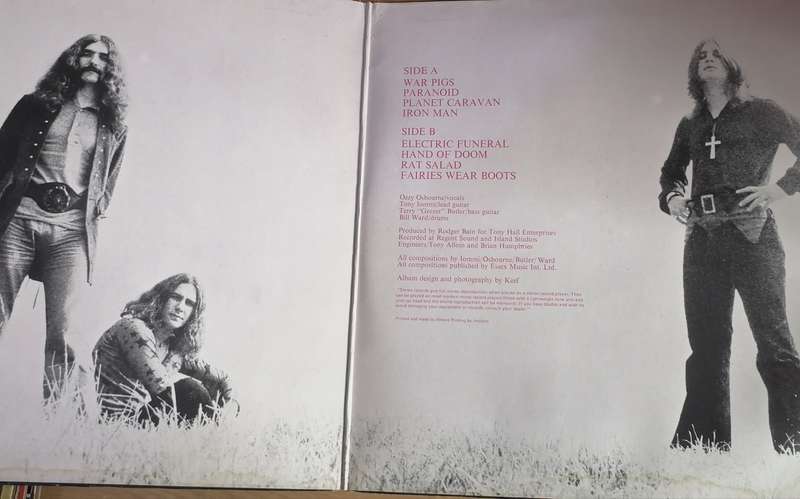 BLACK SABBATH (PARANOID) - VINYL IN VERY GOOD COND. - SEE BELOW FOR INFO.
