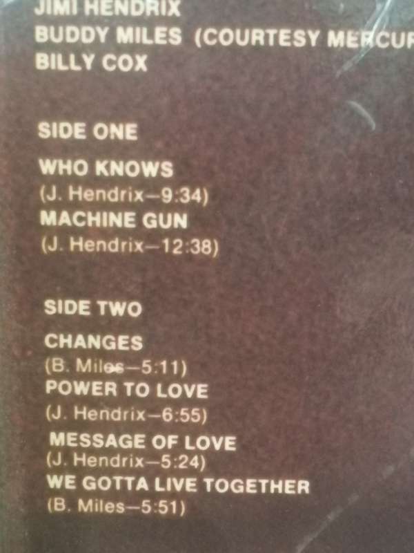 JIMI HENDRIX (BAND OF GYPSYS) - VINYL IN GOOD COND. - SEE BELOW FOR INFO.