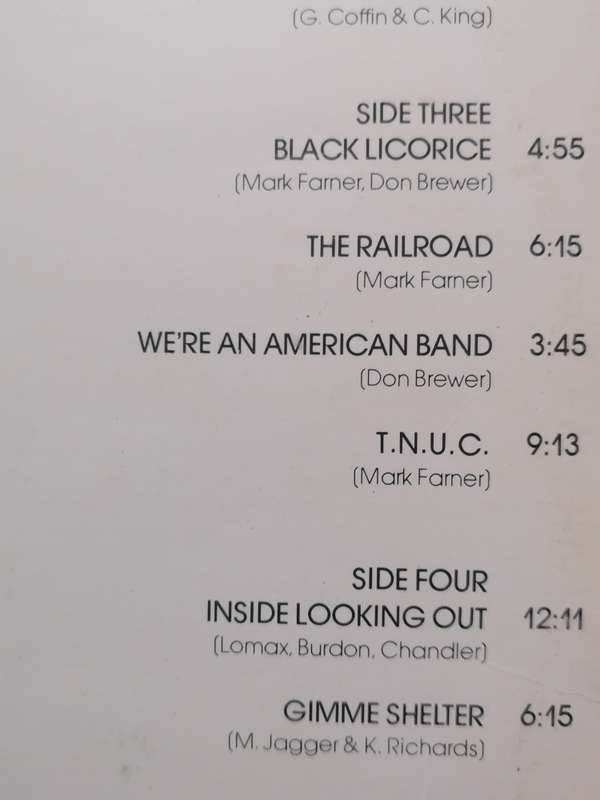Grand Funk, Railroad, caught in the act, Double album, vinyl's very good.