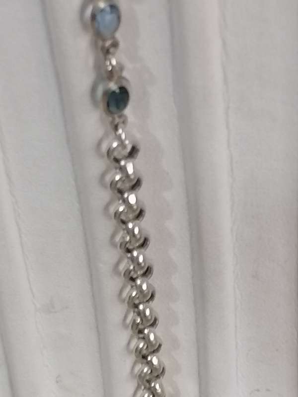 QUALITY ITALIAN STERLIN SILVER MILTI-COLOR STONE BRACELET  - PLEASE READ BELOW FOR INFO.