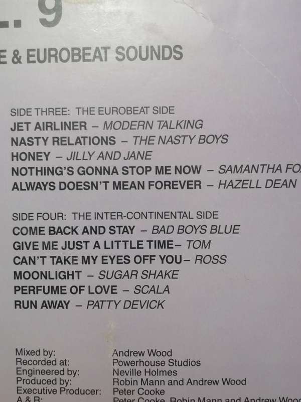 HIGH-ENERGY NON-STOP DANCE Vol9 (DOUBLE ALBUM) - VINYL'S IN EXCELLENT COND. - SEE BELOW FOR INFO.