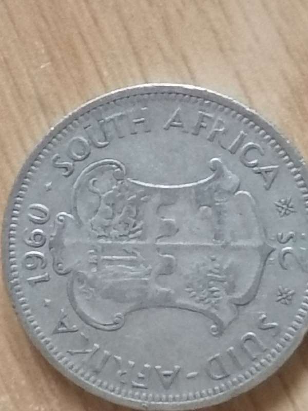 SA UNION SILVER COINS - 11x 2/ SHILLINGS (1951 - 1960) - USED CONDITION - SEE BELOW FOR INFO.