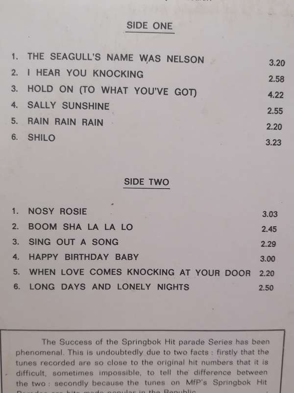 The best of Springbok Hit Parade 3,  vinyl in very good condition.