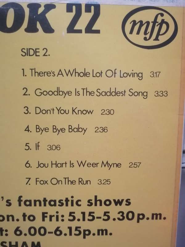 The best of Springbok Hit Parade 22,  vinyl in very good condition.