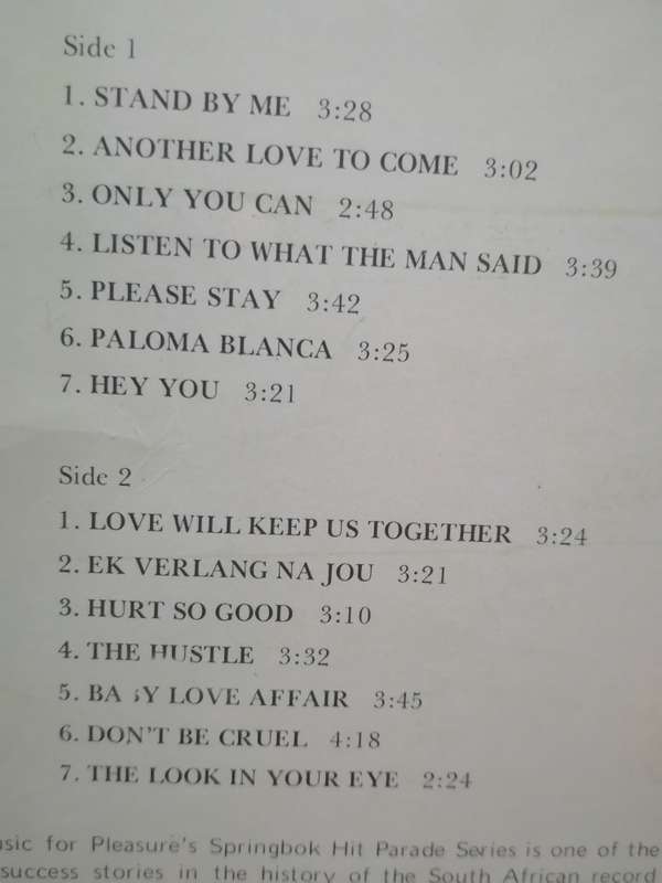 The best of Springbok Hit Parade 23,  vinyl in very good condition.