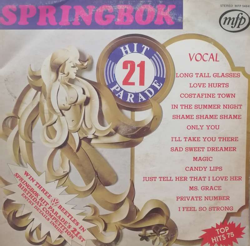 The best of Springbok Hit Parade 21,  vinyl in good condition.