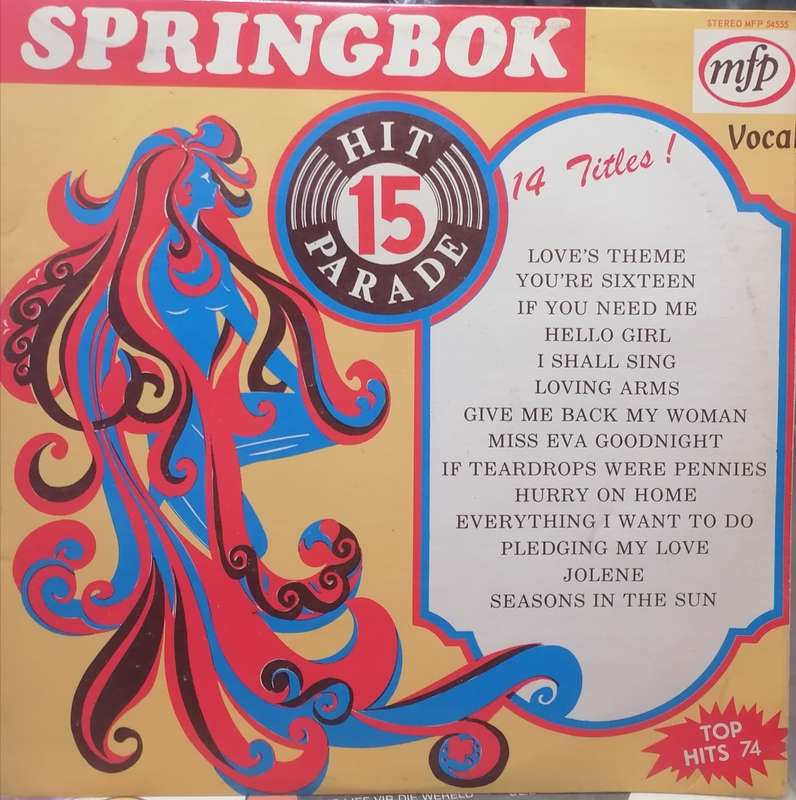 The best of Springbok Hit Parade 15,  vinyl in very good condition.