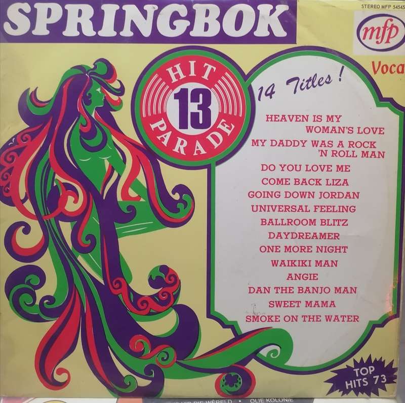 The best of Springbok Hit Parade 13,  vinyl in very good condition.