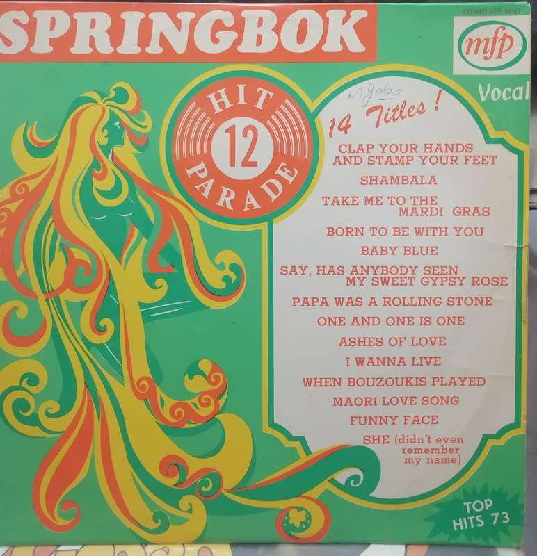 The best of Springbok Hit Parade 12,  vinyl in very good condition.