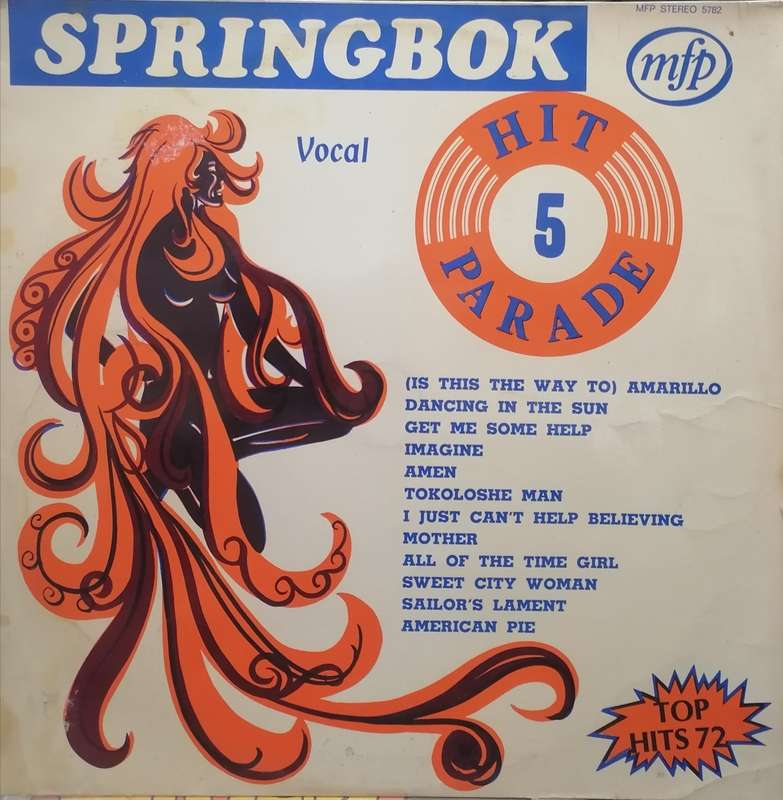 The best of Springbok Hit Parade 5,  vinyl in very good condition.