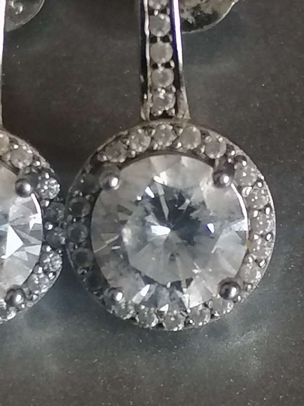 Stunning Sterling Silver Stud earring set with CZ stones.