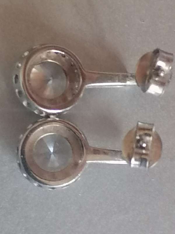 Stunning Sterling Silver Stud earring set with CZ stones.