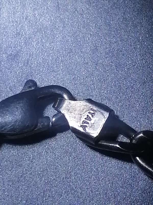 Quality Italian Sterling Silver girl bracelet, 17cm long.