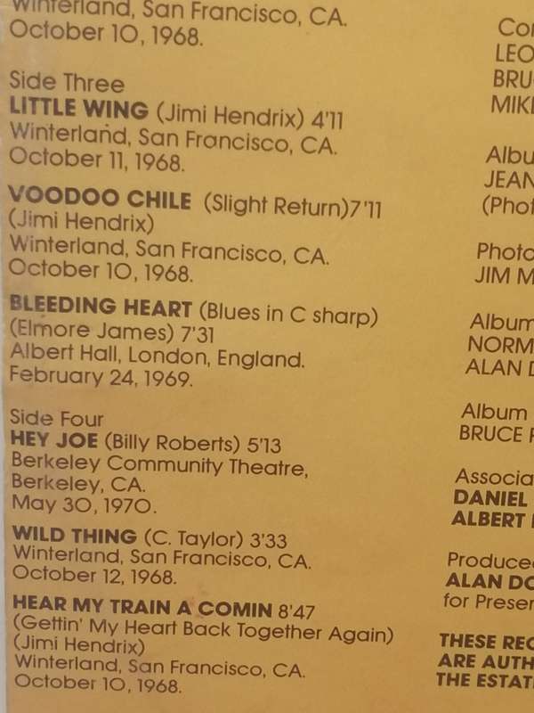 The Jimi Hendrix concerts, Double album,  vinyl's in very good condition.