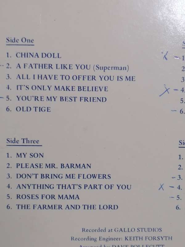 Tommy Dell, Me and my Songs, double album, Vinyl's in excellent condition .