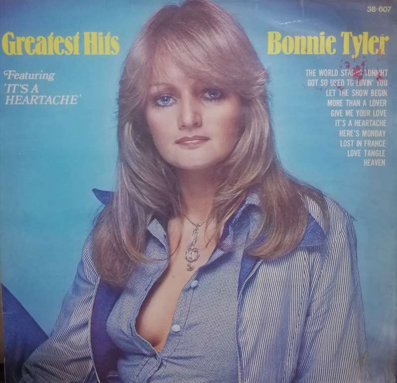 Bonnie Tyler, Greatest Hits', vinyl in good condition.