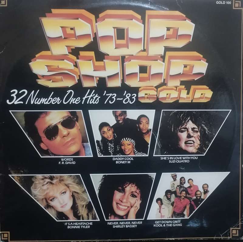 Pop Shop Gold '32 number one Hits '73-'83, vinyl's in very good condition.