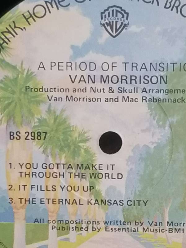 Van Morrison, A Period of Transition, vinyl in excellent condition.