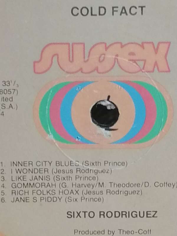 Sixto Rodriguez, Cold Fact, vinyl in very good condition.