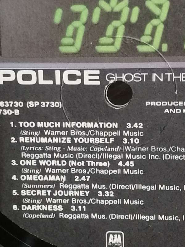 Police, Ghost in the machine, vinyl in very good condition.