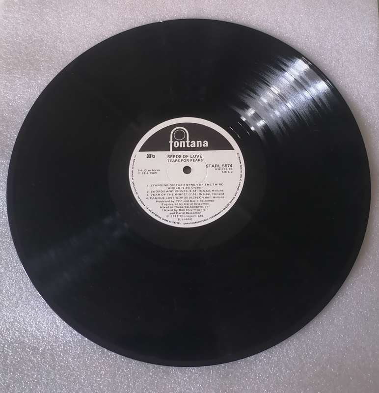 Tears for Fears, Seeds of Love, vinyl in very good condition.