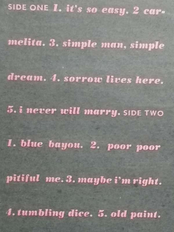 Linda Ronstadt, simple dreams, vinyl.