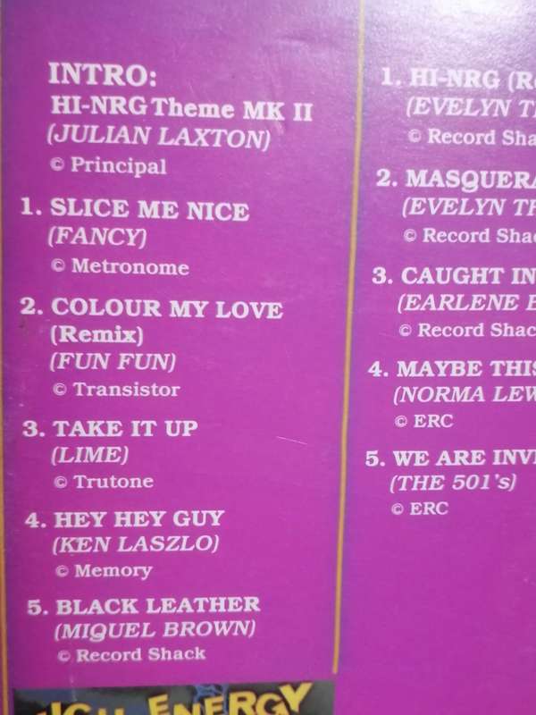 High-energy double dance, vol.2, 2x vinyl's.