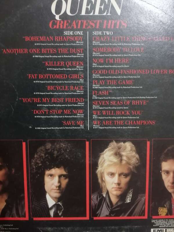 Queen, greatest hits, vinyl.