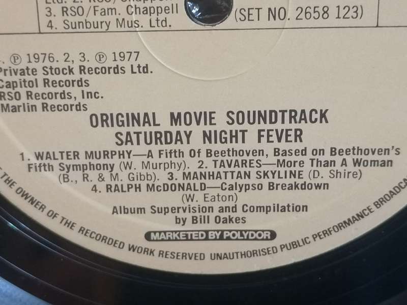 Saturday Night Fever, Original sound track, double album, vinyl's.