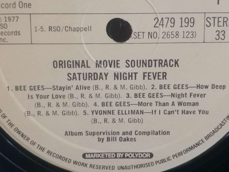 Saturday Night Fever, Original sound track, double album, vinyl's.