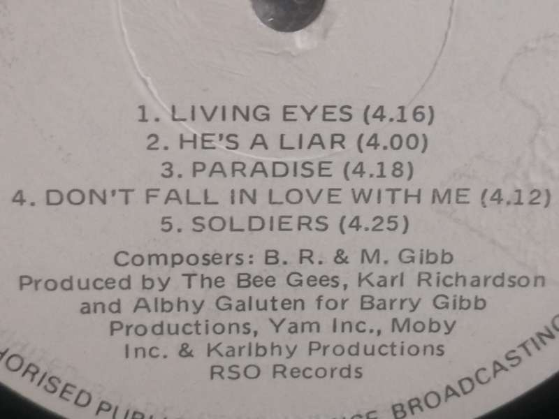 Bee Gees, Living eyes, vinyl.