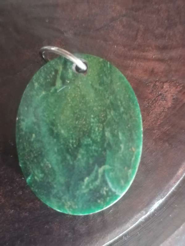 Rare & vinitage Baberton Verdite (Jade) hand carved Buck (835 Silver ring).