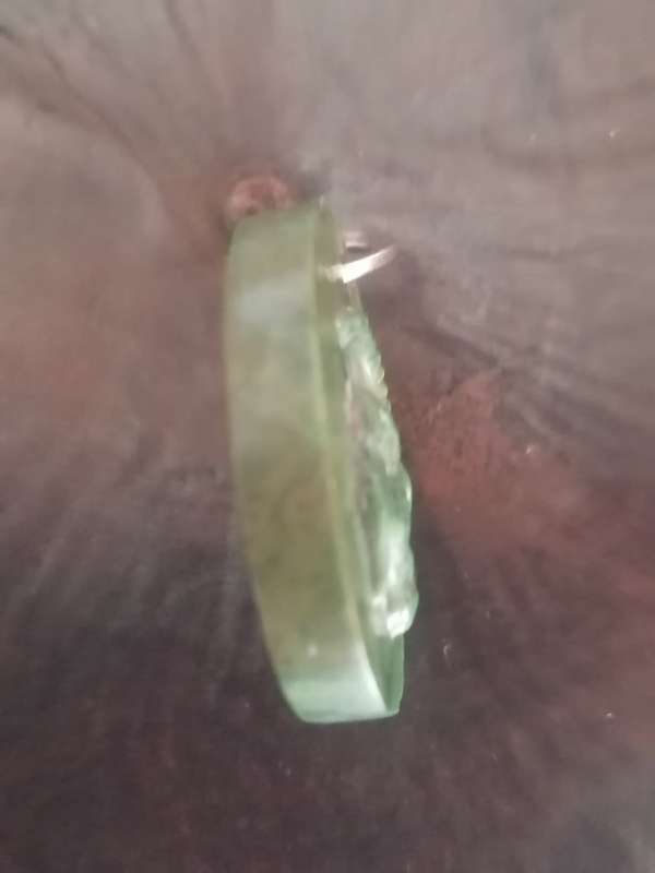 Rare & vinitage Baberton Verdite (Jade) hand carved Buck (835 Silver ring).