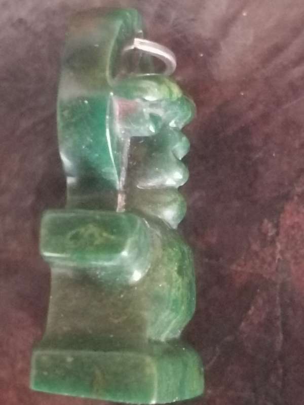 Rare & Vinitage Baberton Verdite (Jade) hand carved figure.