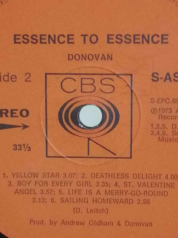 Donovan, Essence to Essence. vinyl.
