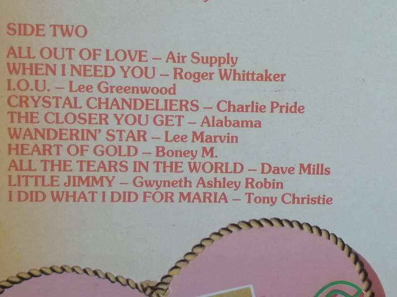 Country Songs of Love Vol.2, double album, vinyl's excellent.