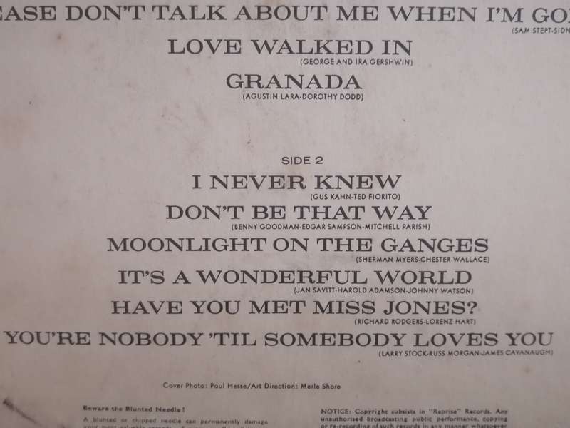 Frank Sinatra, Sinatra swings, vinyl excellent.