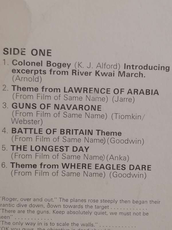 Big War movie Themes,  vinyl excellent.