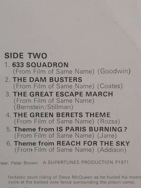Big War movie Themes,  vinyl excellent.
