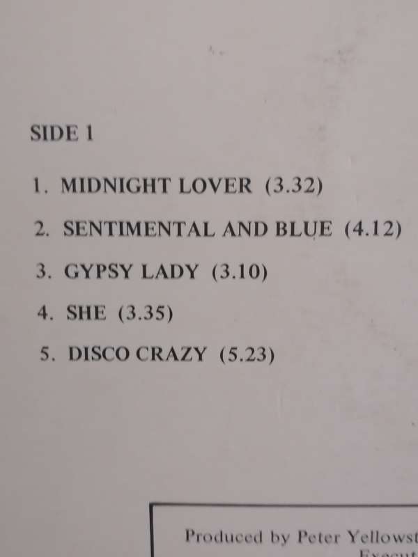 Joe Dolan, Midnight Lover,  vinyl excellent.