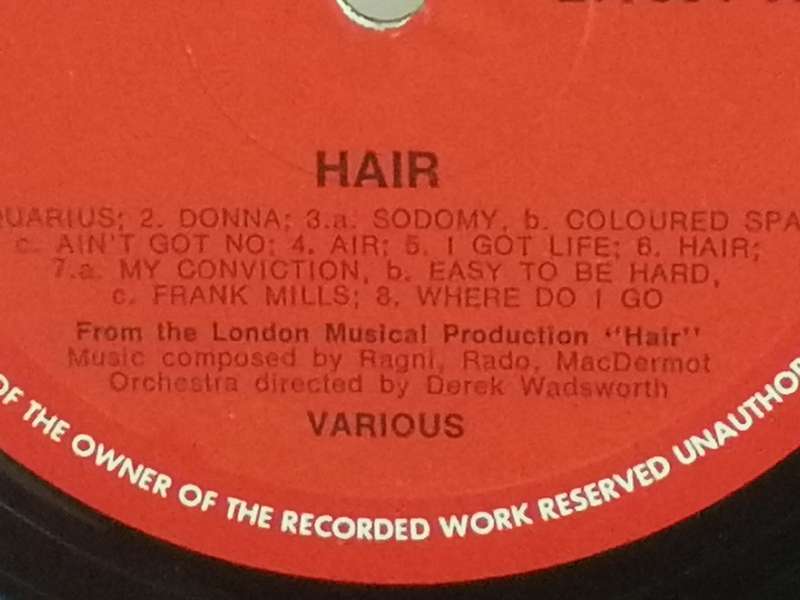 Hair, vinyl very good.