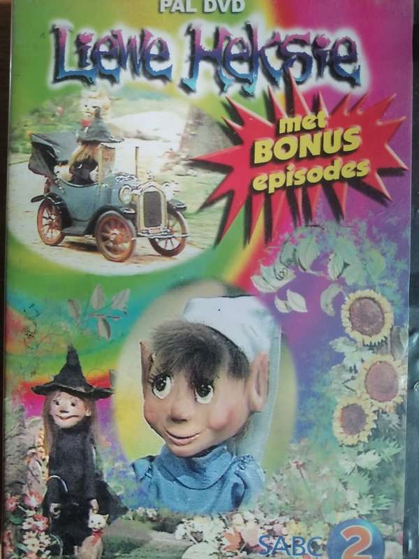 DVD, Liewe Heksie TV reeks soos gesien in laat 1970's,  goeie toestand..