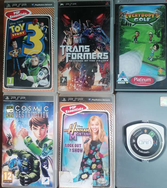 6x PSP games, condition very good.
