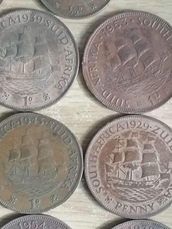 SA Union Pennies and half pennies.