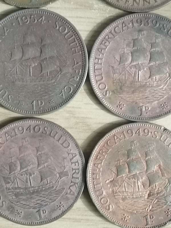 SA Union Pennies and half pennies.