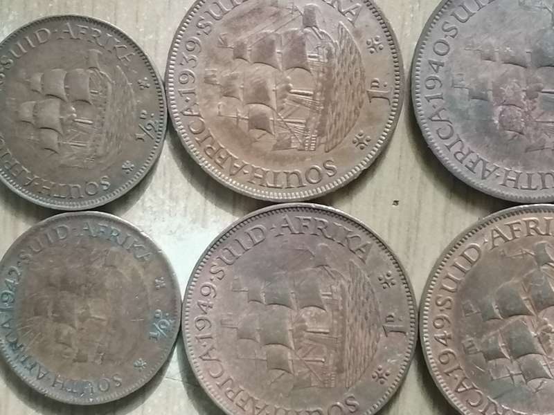 SA Union Pennies and half pennies.
