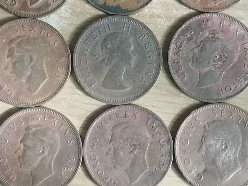SA Union Pennies and half pennies.