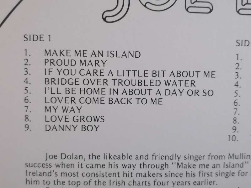 Golden Hour of Joe Dolan, vinyl excellent & cover good.